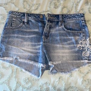 Buckle Black Jean Shorts